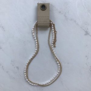 Anthropologie Luca Pearl Necklace Set